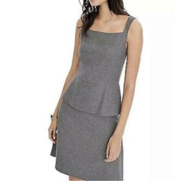 Banana Republic dress peplum NEW wool 12 petite Elegant Purple Sleeveless lined - Picture 6 of 6